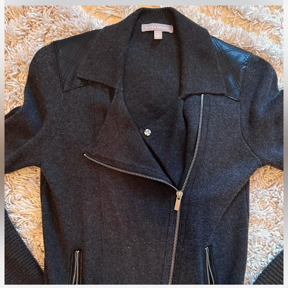 Banana Republic Sweater with Leather Accents